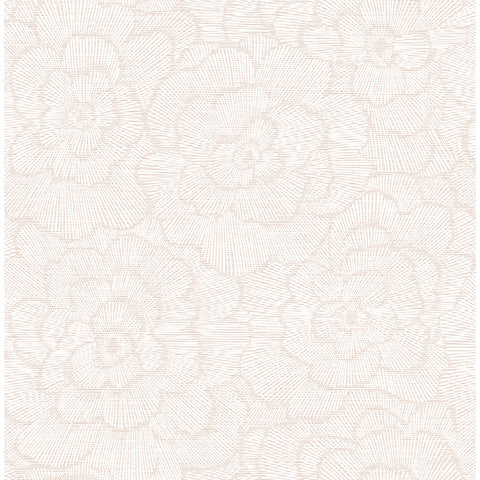 4120-26037 Periwinkle Pink Textured Floral Wallpaper