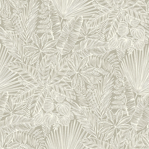 4120-26800 Vita Light Brown Botanical Wallpaper