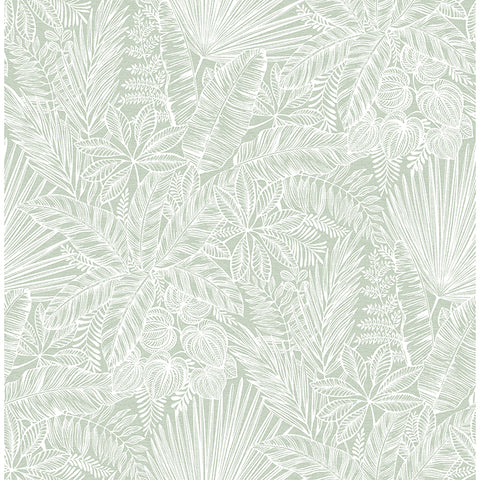 4120-26803 Vita Sage Botanical Wallpaper