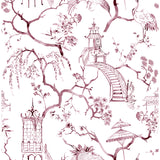 4120-26806 Serena Plum Chinoiserie Wallpaper