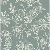 4120-26824 Maeve Sea Green Jacobean Trail Wallpaper