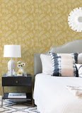 4120-26826 Maeve Mustard Jacobean Trail Wallpaper