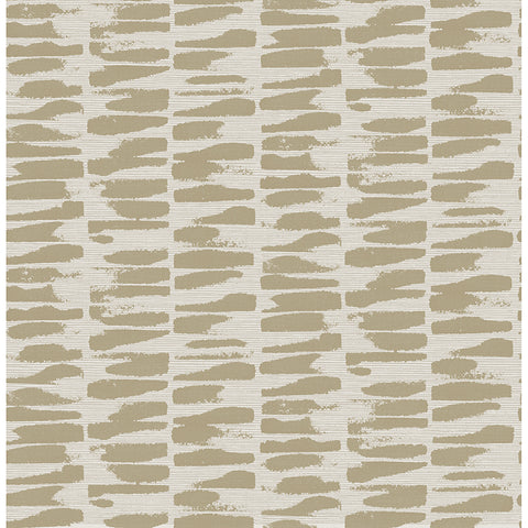 4120-26842 Myrtle Gold Abstract Stripe Wallpaper