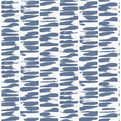 4120-26843 Myrtle Indigo Abstract Stripe Wallpaper