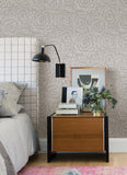 4120-26853 Periwinkle Sterling Textured Floral Wallpaper