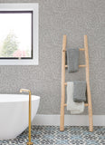 4120-26853 Periwinkle Sterling Textured Floral Wallpaper