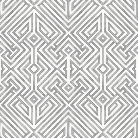 4120-26854 Lyon Grey Geometric Key Wallpaper