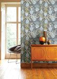 4120-72003 Harper Grey Floral Vase Wallpaper