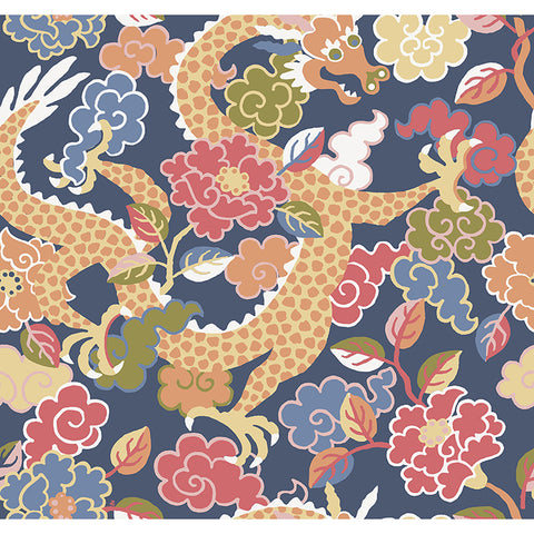 4120-72007 Yanci Orange Dragon Wallpaper