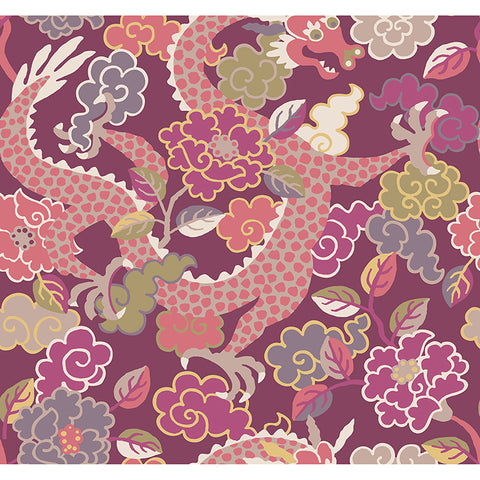 4120-72009 Yanci Plum Dragon Wallpaper