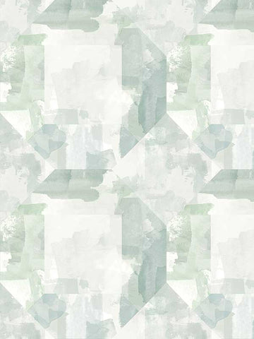  4121-26947 Perrin Sea Green Gem Geometric Wallpaper