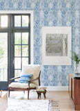 4122-27013 Pavord Blue Floral Shibori Wallpaper