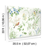 4134-24173 Imperial Garden Green Botanical Wallpaper