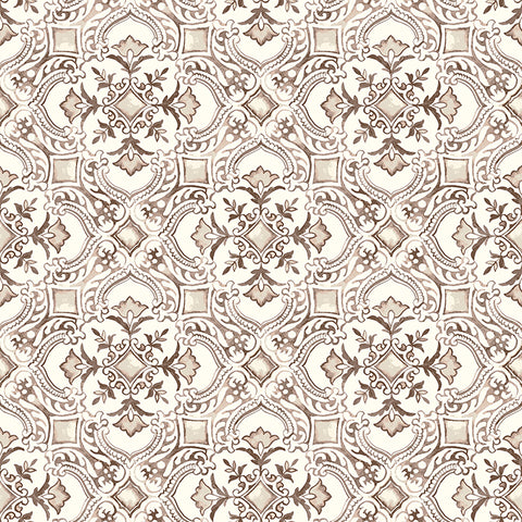 4134-72514 Marjoram Blush Floral Tile Wallpaper