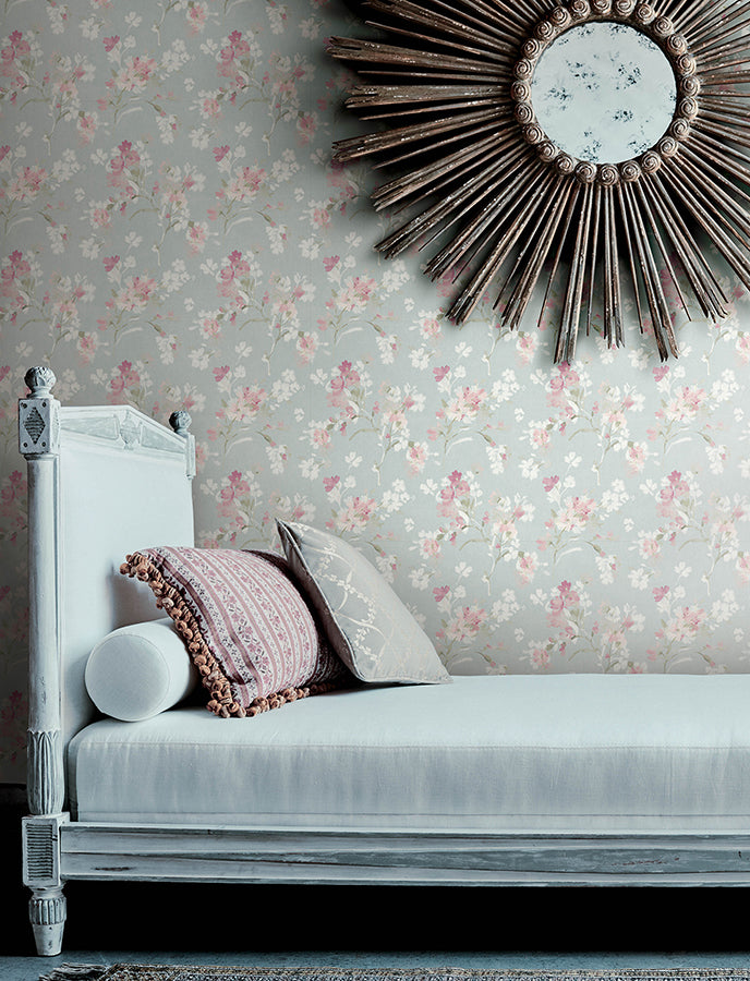 4134-72525 Azalea Fuchsia Floral Branches Wallpaper