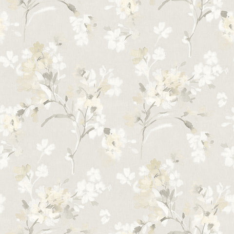 4134-72527 Azalea Neutral Floral Branches Wallpaper