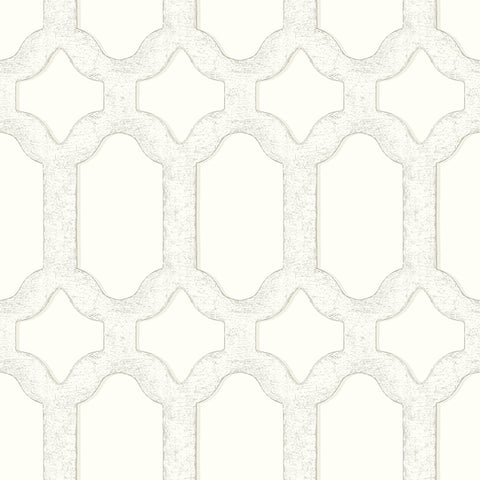 4134-72542 Chervil White Trellis Wallpaper