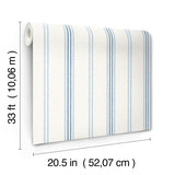 4134-72546 Lovage Blue Linen Stripe Wallpaper
