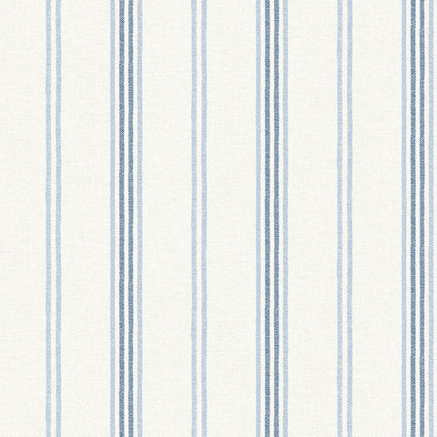 4134-72546 Lovage Blue Linen Stripe Wallpaper