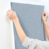 4134-72554 Chambray Denim Fabric Weave Wallpaper