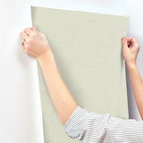 4134-72557 Chambray Sage Fabric Weave Wallpaper