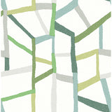 4135-25847 Tate Green Geometric Linen Wallpaper