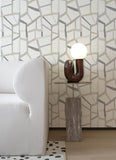 4135-25848 Tate Grey Geometric Linen Wallpaper