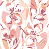 4135-27279 Nathalie Coral Abstract Blooms Wallpaper