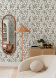 4135-27280 Nathalie Beige Abstract Blooms Wallpaper