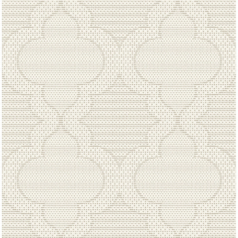 4135-27291 Ernest Taupe Quilted Quatrefoil Wallpaper