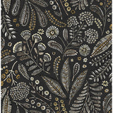 4135-27296 Briar Black Floral Wallpaper