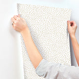 4135-27303 Cassie White Petite Polka Wallpaper