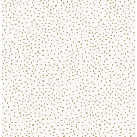 4135-27303 Cassie White Petite Polka Wallpaper