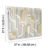 4135-72703 Tulum Khaki Surreal Shapes Wallpaper