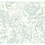 4135-72706 Nelda Light Blue Rose Wallpaper