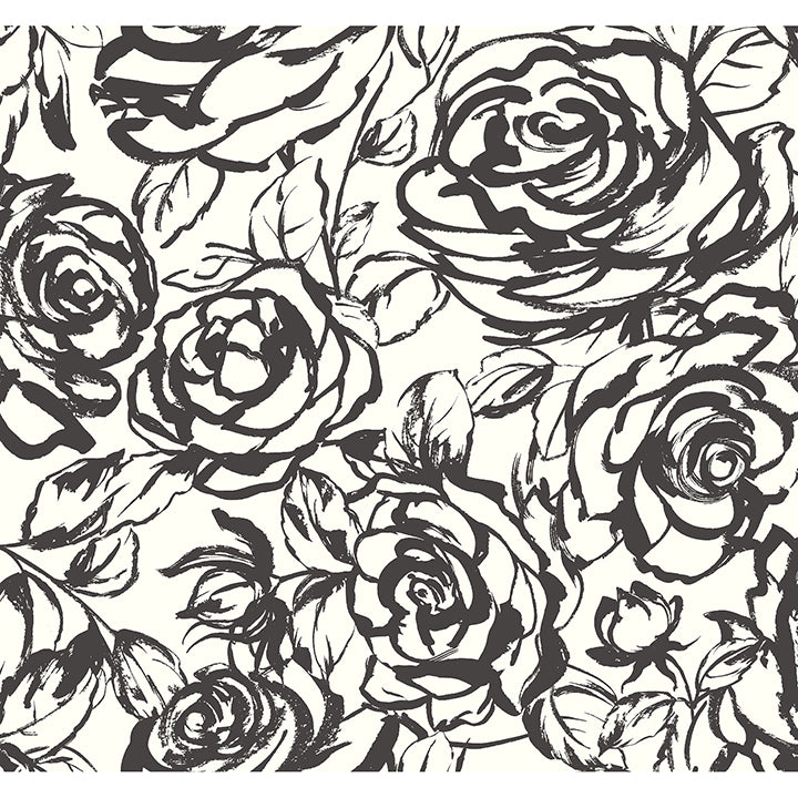 4135-72707 Nelda Black Rose Wallpaper – wallcoveringsmart