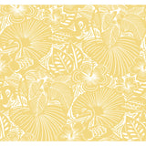 4135-72715 Idalia Yellow Floral Flamingo Wallpaper