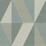 4141-27106 Winslow Green Geometric Faux Grasscloth Wallpaper