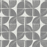 4141-27110 Baxter Grey White Semicircle Mosaic Wallpaper
