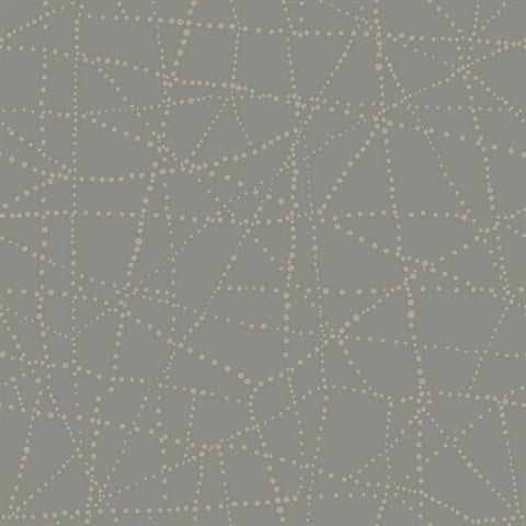 4141-27126 Alcott Charcoal Modern Dots Wallpaper