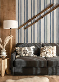 4142-72600 Loom Spun Indigo Wallpaper