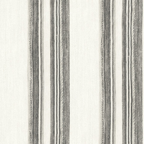  4142-72601 Loom Spun Charcoal Wallpaper