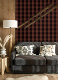 4142-72621 Lumberjack Maroon Wallpaper