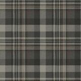  4142-72632 Dutton Plaid Charcoal Wallpaper