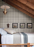 4142-72634 Dutton Plaid Grey Wallpaper