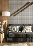 4142-72634 Dutton Plaid Grey Wallpaper