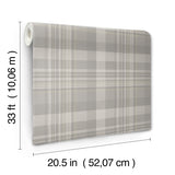 4142-72634 Dutton Plaid Grey Wallpaper