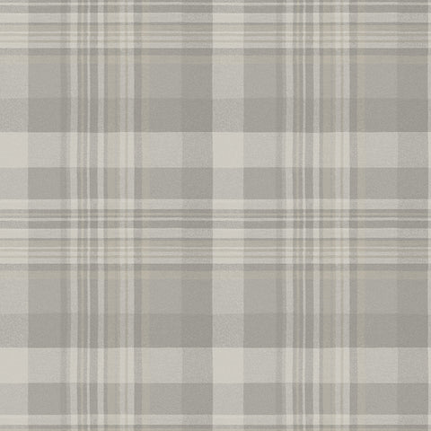 4142-72634 Dutton Plaid Grey Wallpaper