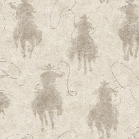  4142-72638 Stockman Silhouette Light Grey Wallpaper