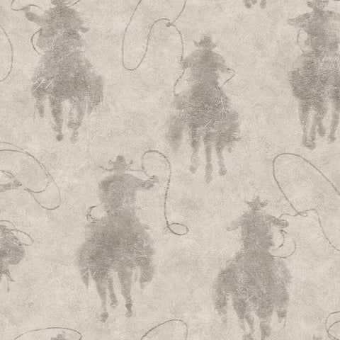 4142-72639 Stockman Silhouette Grey Wallpaper